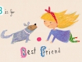 Best Friends - Girl and Dog