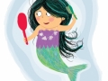 Mermaid Brushing Hair