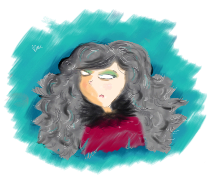 Digital Sketch - Grey Hair Lady