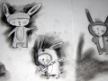 Charcoal Bunny Sketches