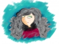 Digital Sketch - Grey Hair Lady